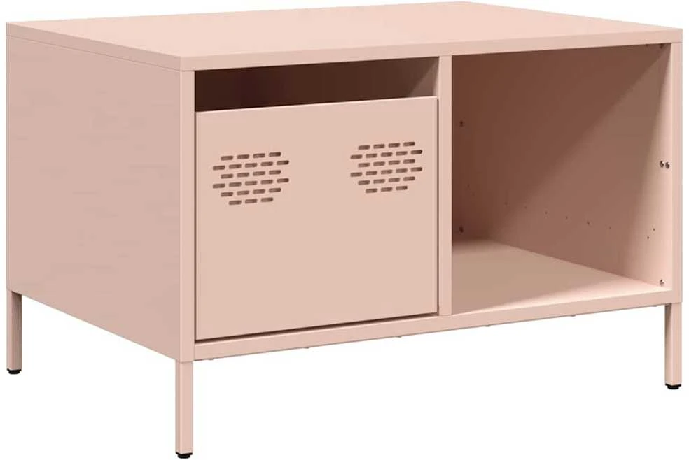 kavos staliukas rožinis 68,5x50x43,5cm šaltai valcuotas plienas