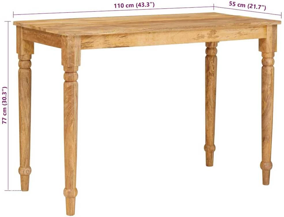 Kavos staliukas Ruda 110 x 55 x 77 cm Kietas mango medis