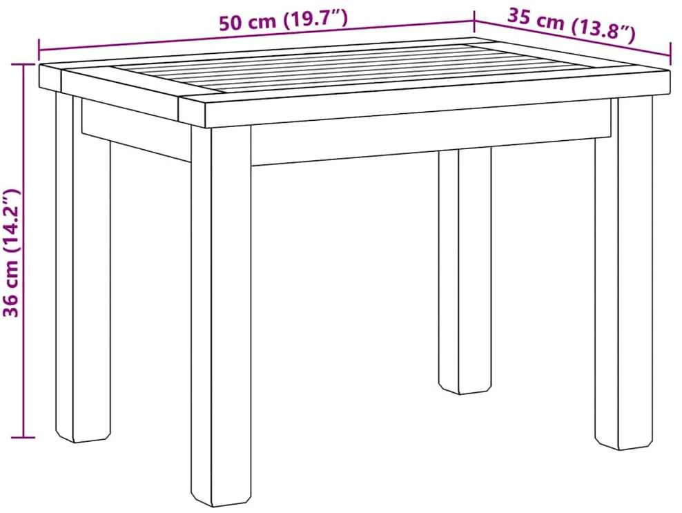 Kavos staliukas Ruda 50 x 35 x 36 cm Kieto teka medžio