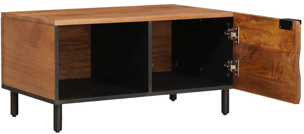 Kavos staliukas Ruda 80 x 50 x 40 cm Kietas mango medis