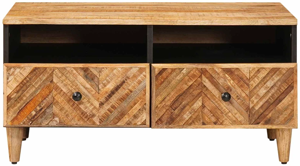 Kavos staliukas Ruda 80 x 54 x 40 cm Kietas mango medis
