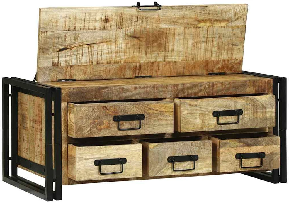 Kavos staliukas Ruda 90 x 50 x 38 cm Kietas mango medis