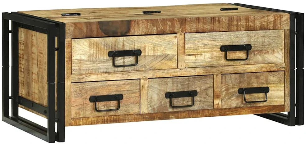 Kavos staliukas Ruda 90 x 50 x 38 cm Kietas mango medis