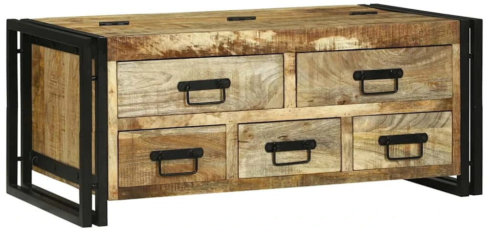 Kavos staliukas Ruda 90 x 50 x 38 cm Kietas mango medis