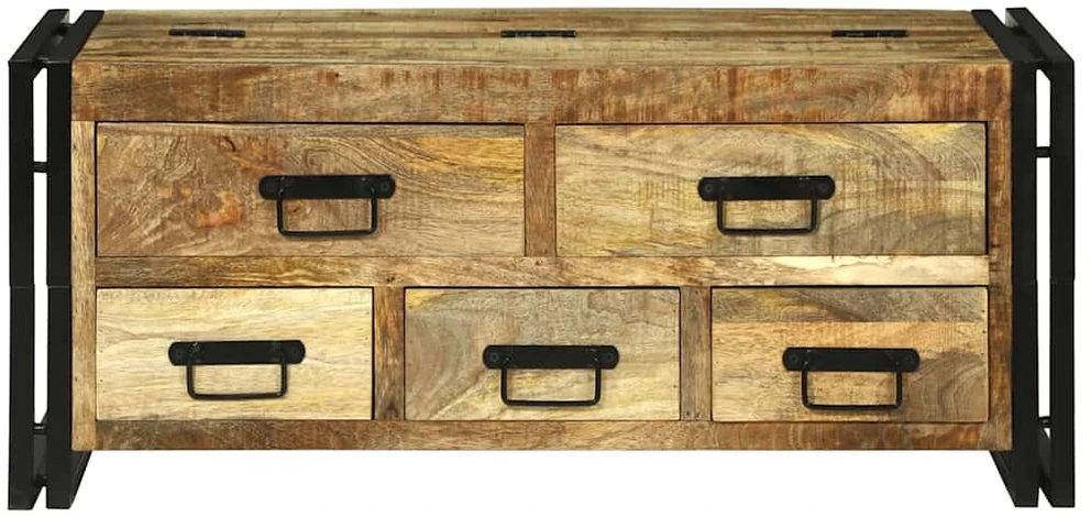 Kavos staliukas Ruda 90 x 50 x 38 cm Kietas mango medis