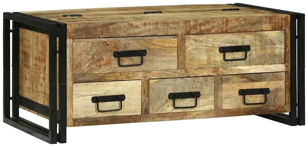 Kavos staliukas Ruda 90 x 50 x 38 cm Kietas mango medis