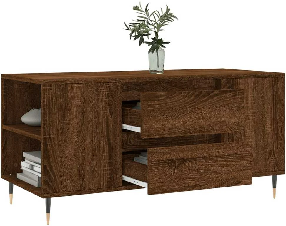 Kavos staliukas, rudas ąžuolo, 102x44,5x50cm, apdirbta mediena