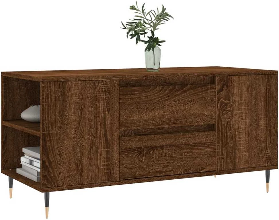 Kavos staliukas, rudas ąžuolo, 102x44,5x50cm, apdirbta mediena