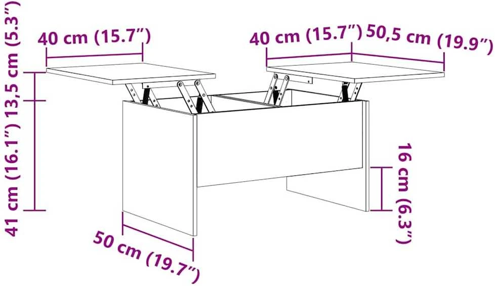 Kavos staliukas Senovinis medis 102 x 50,5 x 46,5 cm