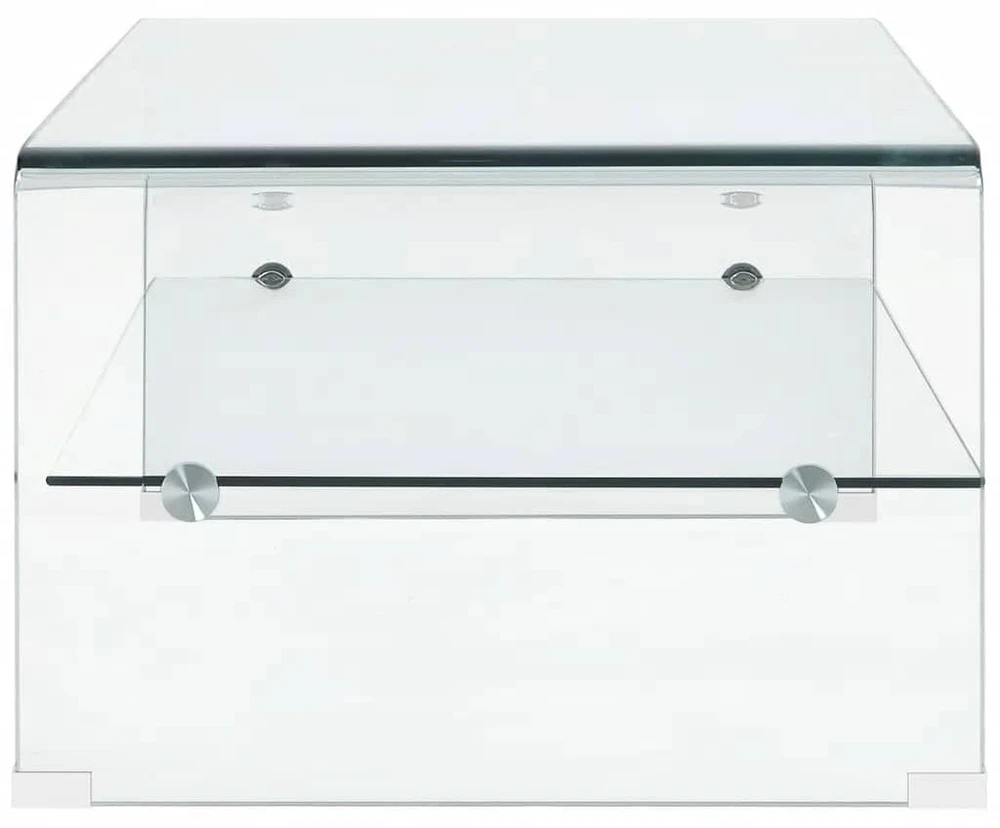 Kavos staliukas, skaidrus, 98x45x31 cm, grūdintas stiklas