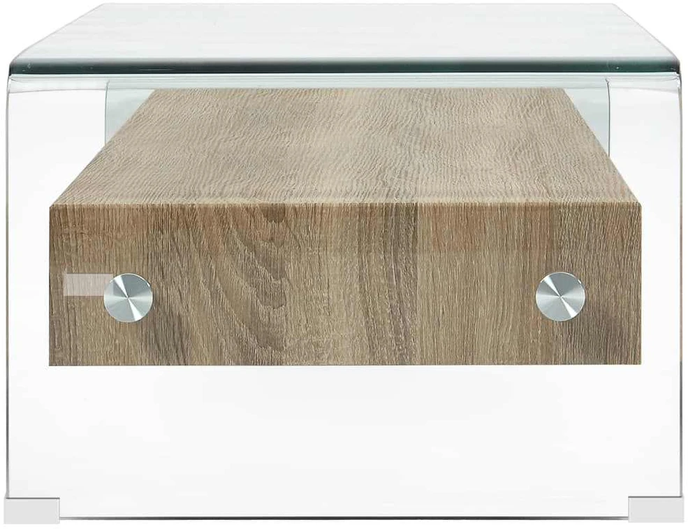 Kavos staliukas, skaidrus, 98x45x31cm, grūdintas stiklas
