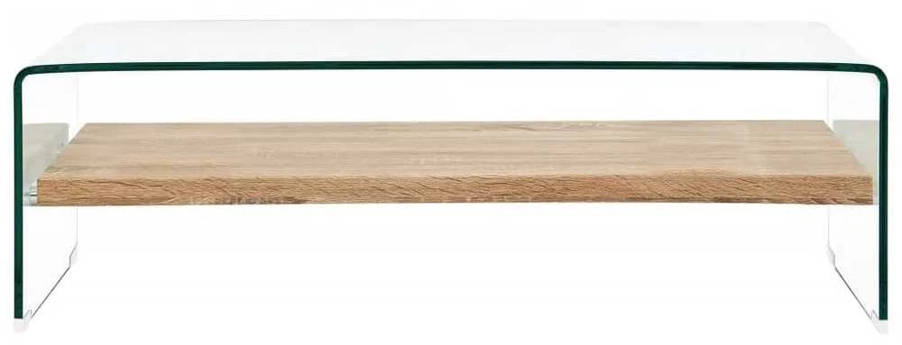 Kavos staliukas, skaidrus, 98x45x31cm, grūdintas stiklas