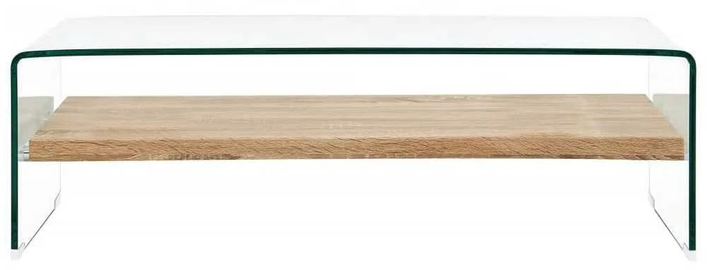 Kavos staliukas, skaidrus, 98x45x31cm, grūdintas stiklas