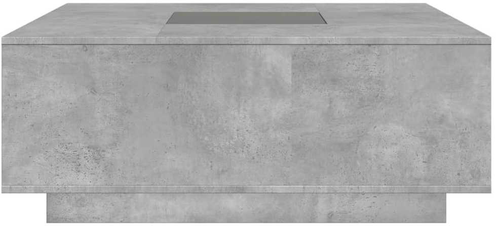 Kavos staliukas su Infinity LED, betono, 100x100x40cm