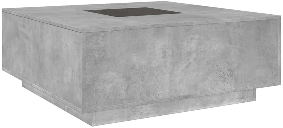 Kavos staliukas su Infinity LED, betono, 100x100x40cm