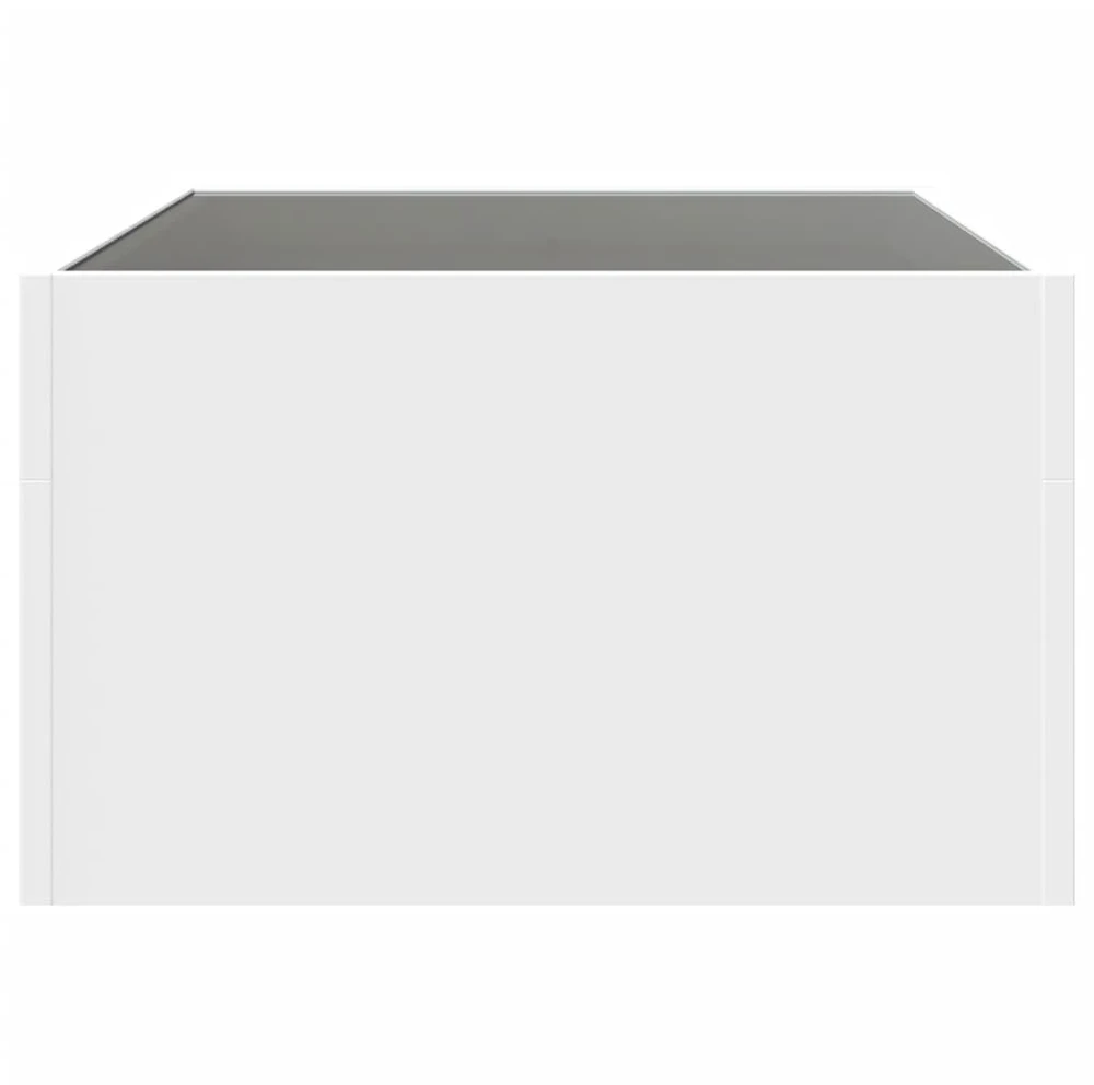 Kavos staliukas su Infinity LED lemputėmis, baltas, 70x50x30cm