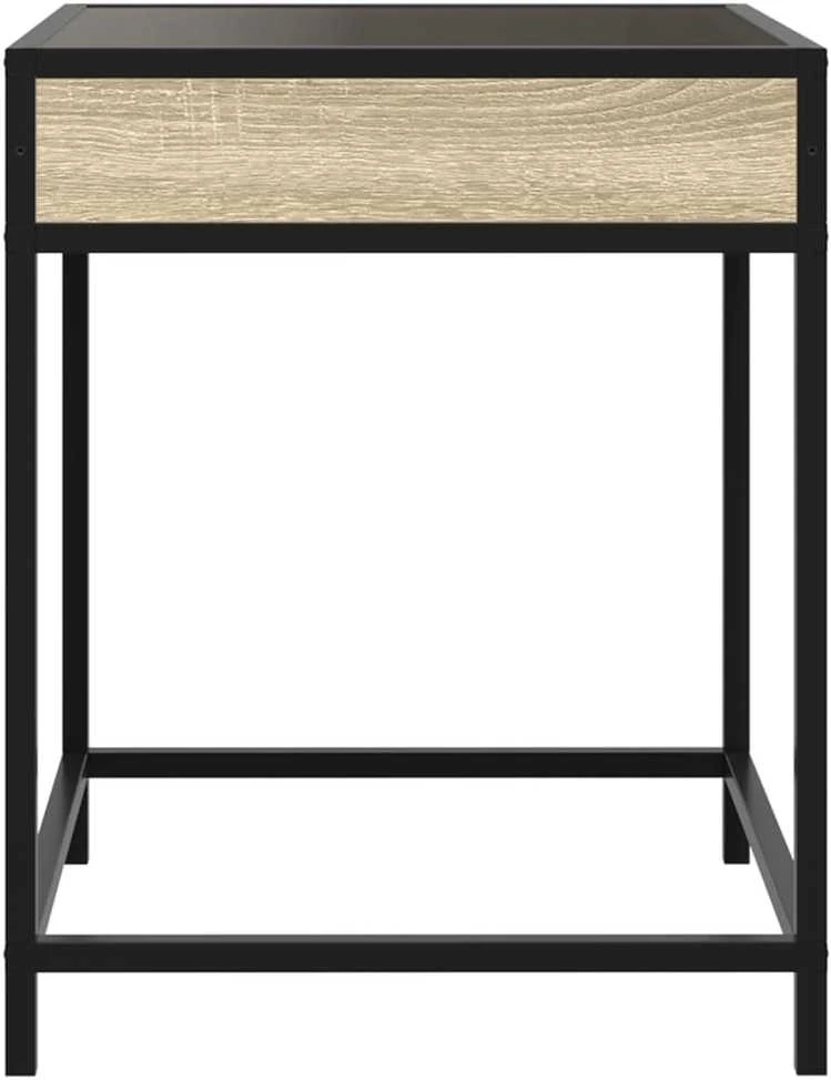 Kavos staliukas su Infinity LED lemputėmis, ąžuolo, 40x40x51cm