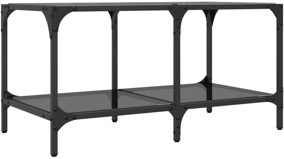 Kavos staliukas su juodu stalviršiu, 78,5x40x40cm, plienas