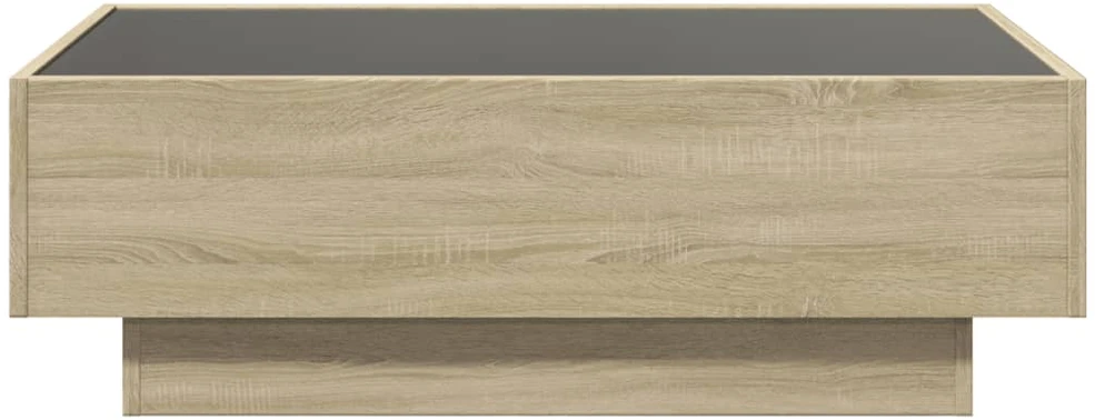 Kavos staliukas su LED, ąžuolo, 90x50x30cm, apdirbta mediena