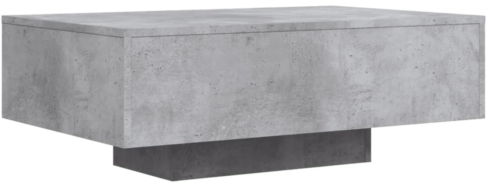Kavos staliukas su LED lemputėmis, betono pilkas, 85x55x31cm