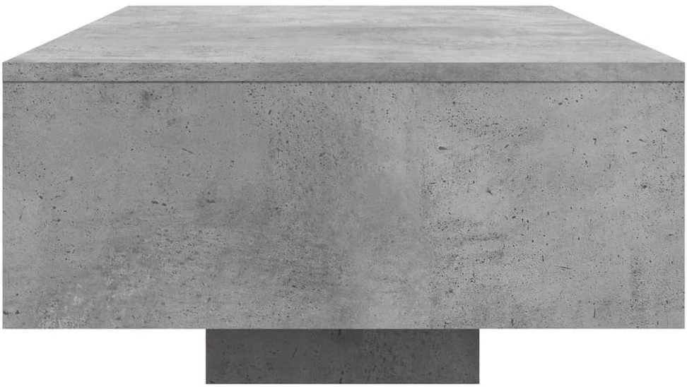 Kavos staliukas su LED lemputėmis, betono pilkas, 85x55x31cm