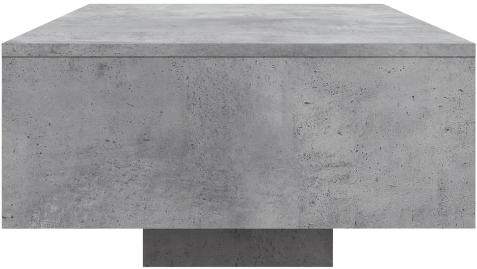 Kavos staliukas su LED lemputėmis, betono pilkas, 85x55x31cm