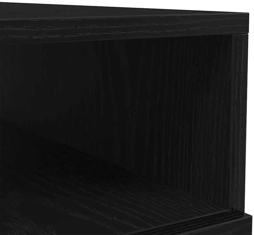 Kavos staliukas su LED lemputėmis, juodo ąžuolo spalvos, 90x49x40 cm