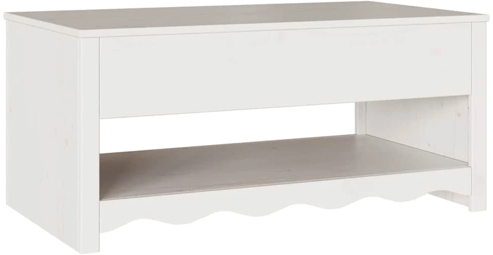 Kavos staliukas su stalčių Drammen Balta 99 x 55 x 45 cm