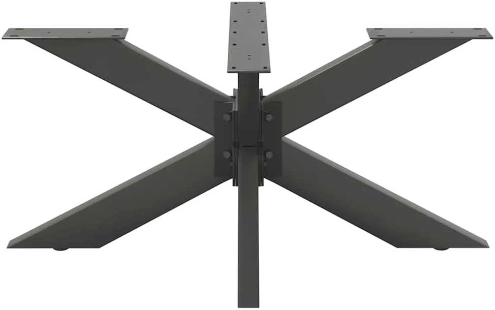 Kavos staliuko koja, voro formos, antracito spalvos, 98x58x(42-43) cm, plienas