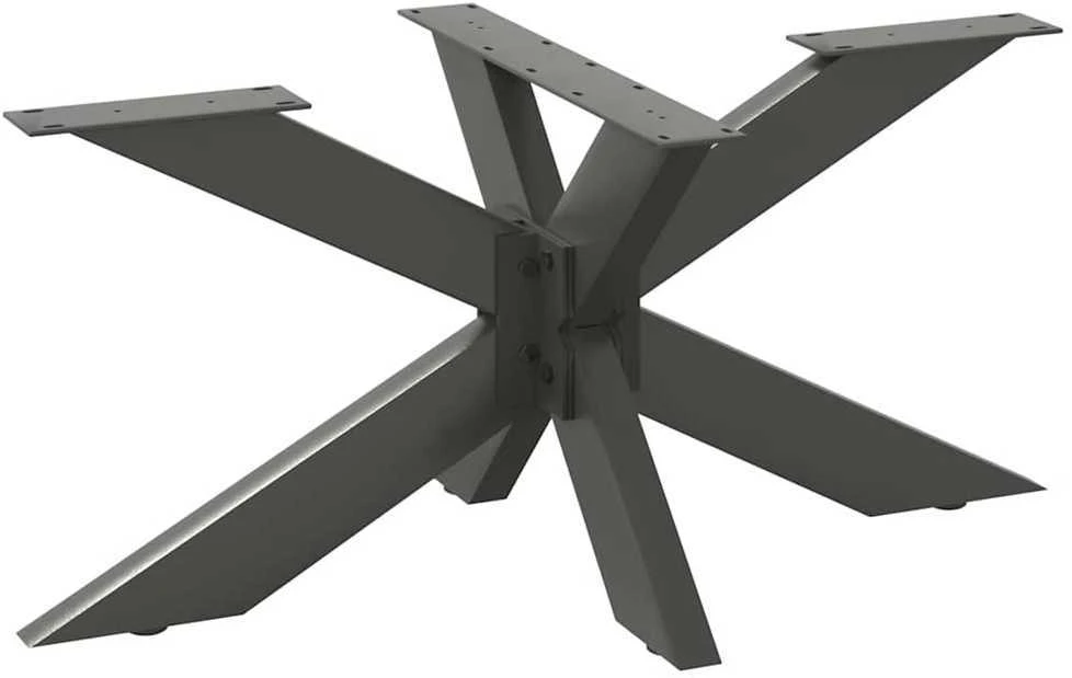 Kavos staliuko koja, voro formos, antracito spalvos, 98x58x(42-43) cm, plienas