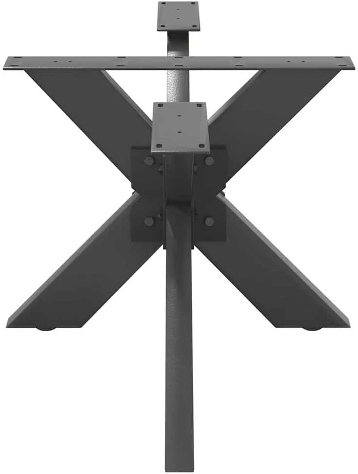 Kavos staliuko koja, voro formos, antracito spalvos, 98x58x(42-43) cm, plienas