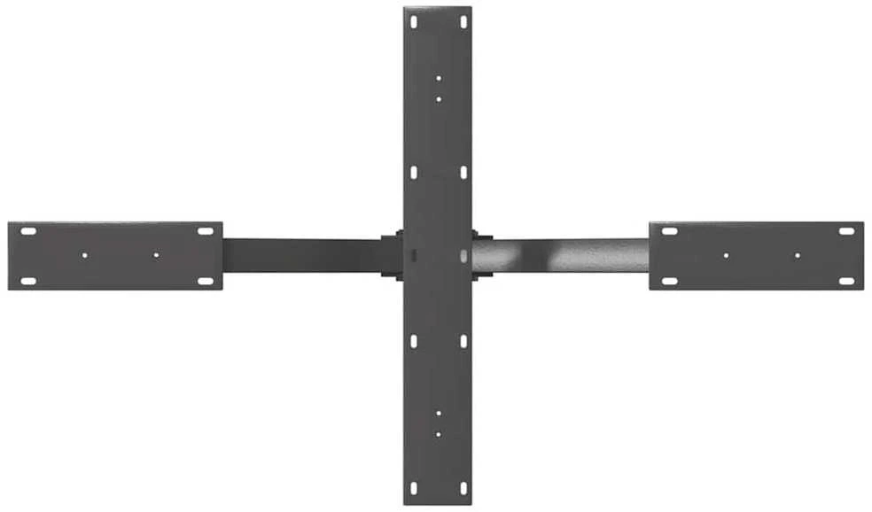 Kavos staliuko koja, voro formos, antracito spalvos, 98x58x(42-43) cm, plienas