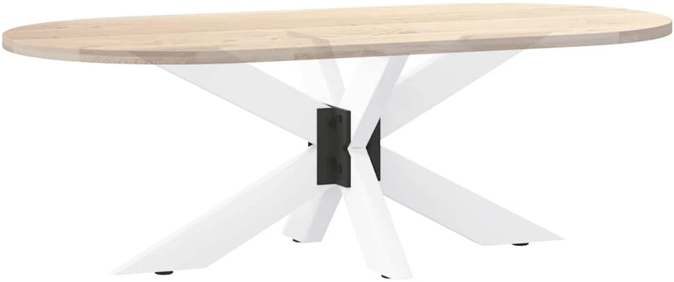 Kavos staliuko koja, voro formos, balta, 98x58x(42-43) cm, plienas