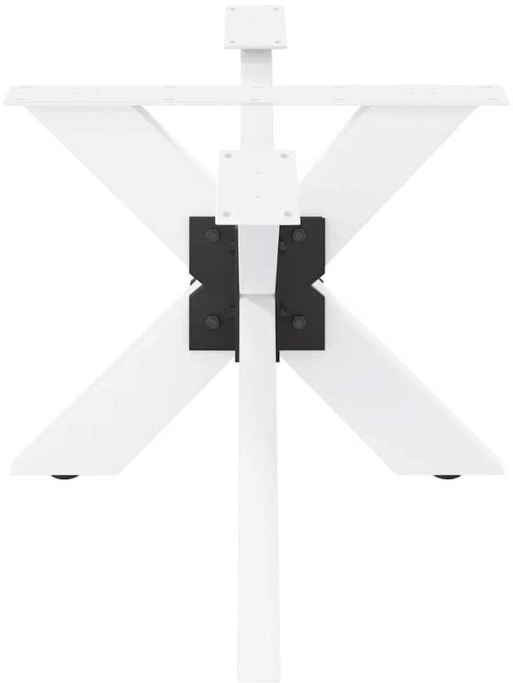 Kavos staliuko koja, voro formos, balta, 98x58x(42-43) cm, plienas