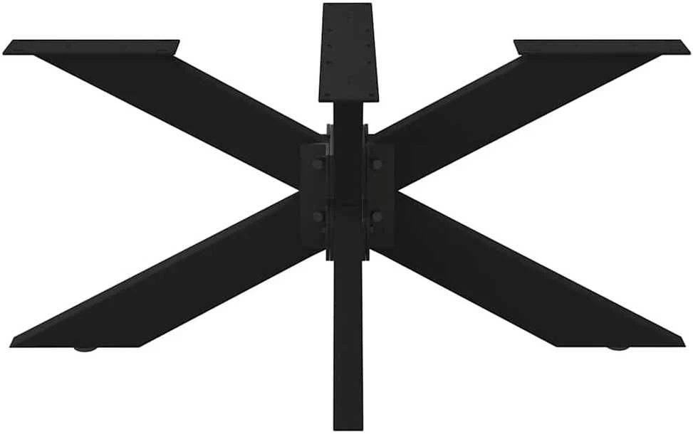 Kavos staliuko koja, voro formos, juoda, 98x58x(42-43) cm, plienas