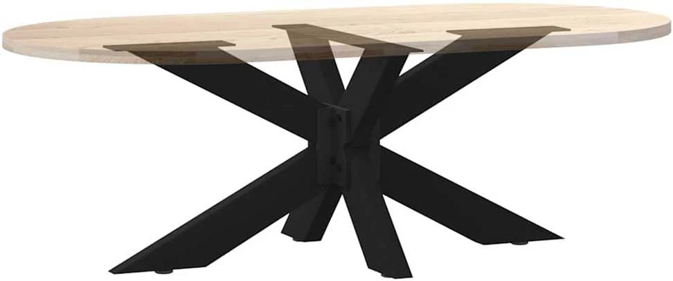 Kavos staliuko koja, voro formos, juoda, 98x58x(42-43) cm, plienas
