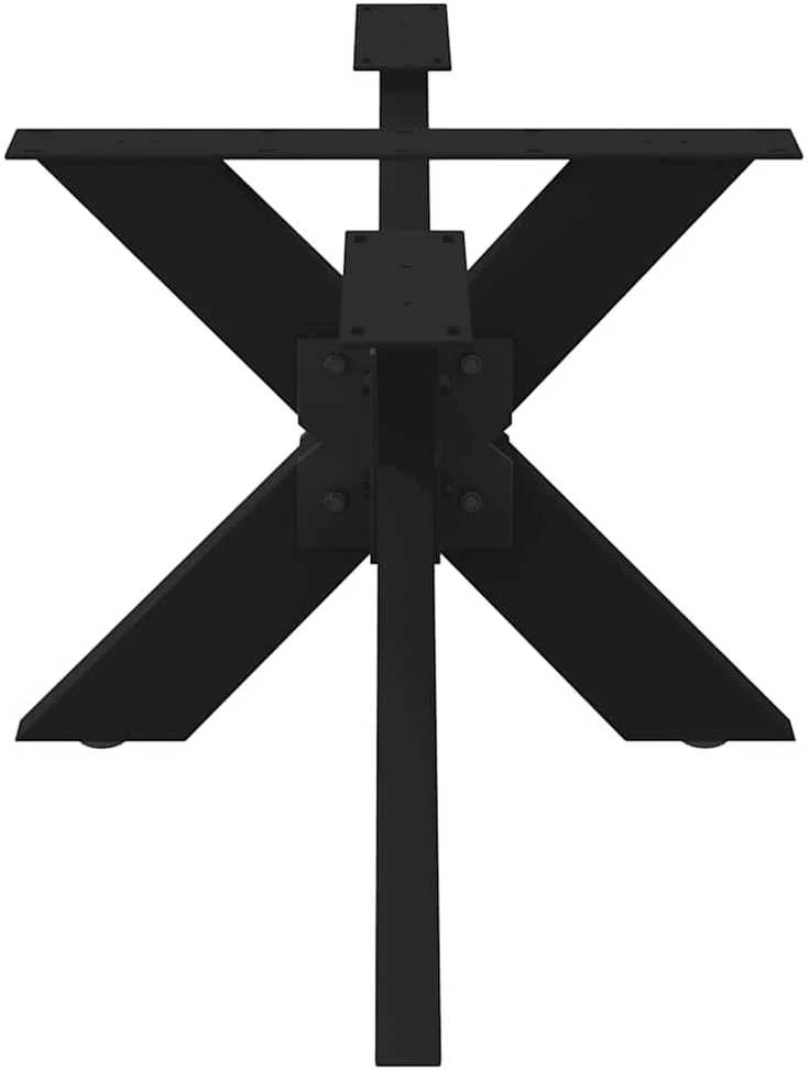 Kavos staliuko koja, voro formos, juoda, 98x58x(42-43) cm, plienas
