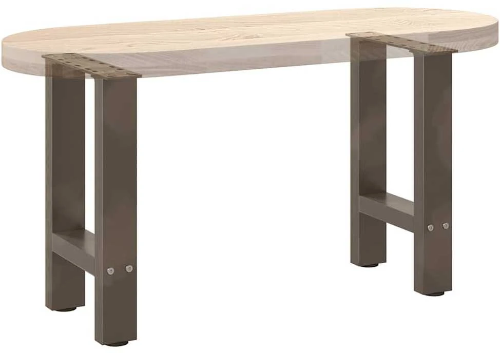 Kavos staliuko kojelės, 2 vnt., 38x(42-43) cm, natūralus plienas