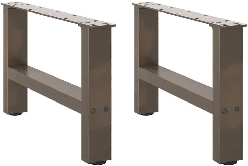 Kavos staliuko kojelės, 2 vnt., 50x(30-31) cm, natūralus plienas