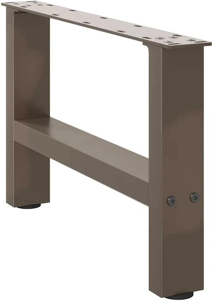 Kavos staliuko kojelės, 2 vnt., 50x(30-31) cm, natūralus plienas