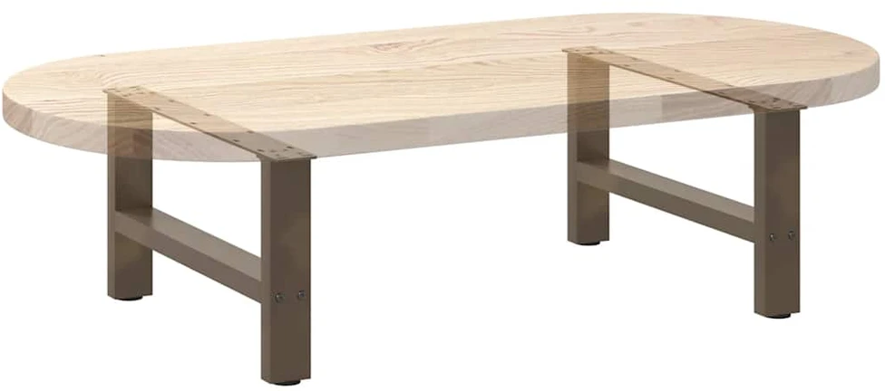 Kavos staliuko kojelės, 2 vnt., 70x(30-31) cm, natūralus plienas