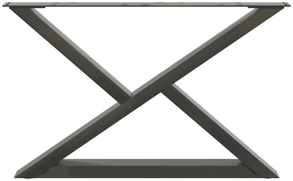 Kavos staliuko kojos, 2 vnt., antracito spalvos, 70x(42-43,3) cm, plienas