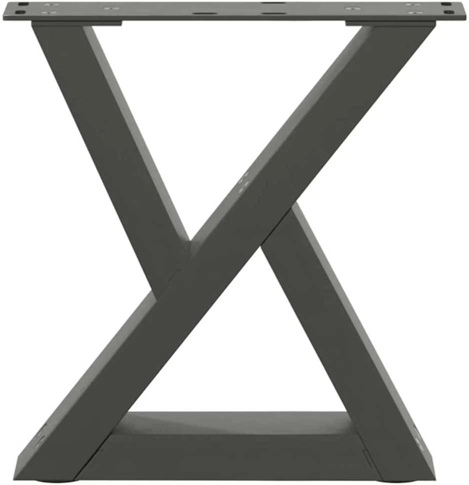 Kavos staliuko kojos, 2 vnt., antracito spalvos, 40x(30-31,3) cm, plienas