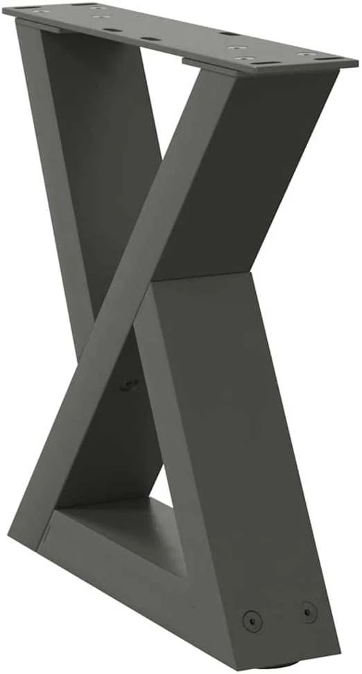 Kavos staliuko kojos, 2 vnt., antracito spalvos, 40x(30-31,3) cm, plienas