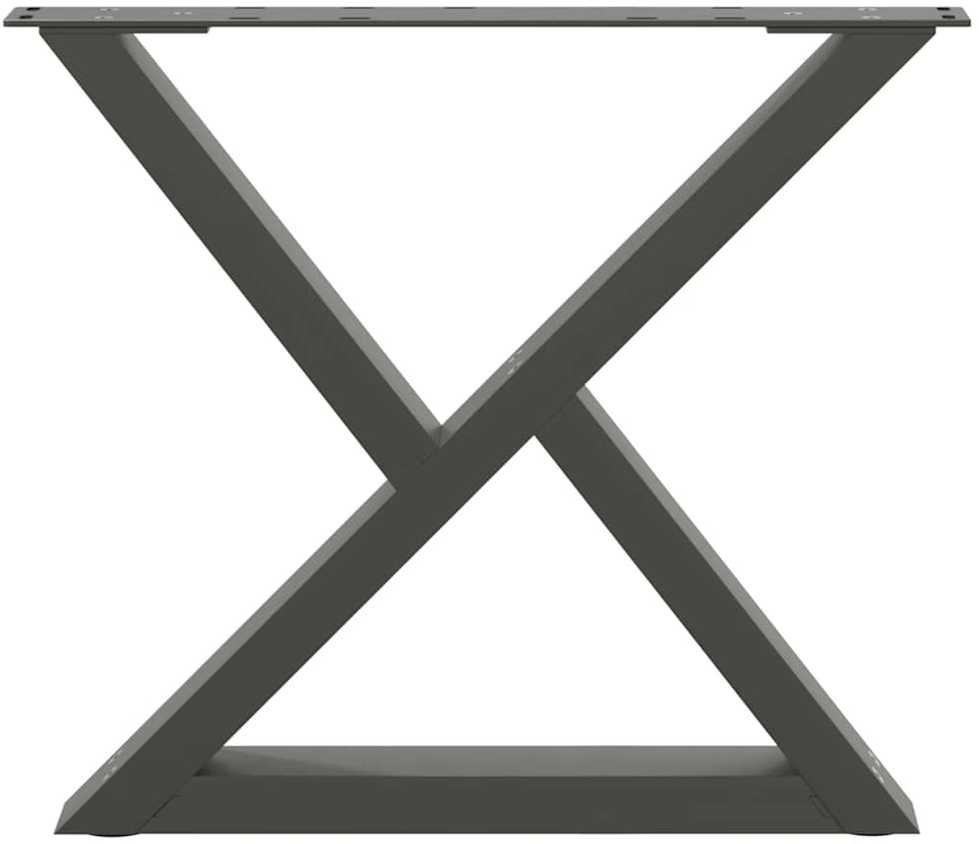 Kavos staliuko kojos, 2 vnt., antracito spalvos, 50x(42-43,3) cm, plienas
