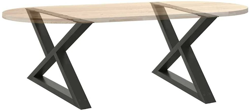 Kavos staliuko kojos, 2 vnt., antracito spalvos, 70x(42-43,3) cm, plienas