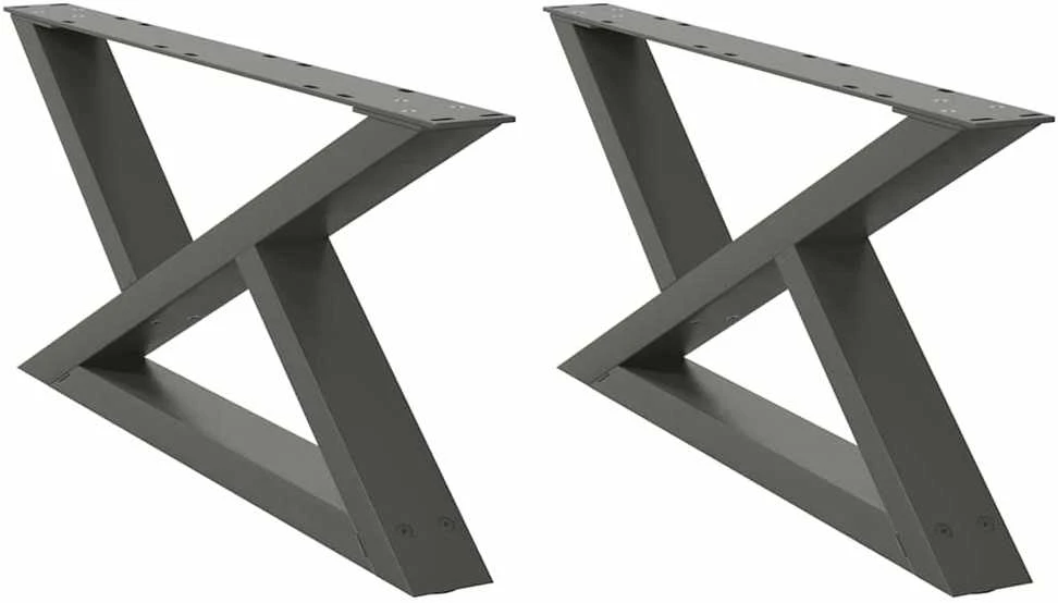 Kavos staliuko kojos, 2 vnt., antracito spalvos, 70x(30-31,3) cm, plienas