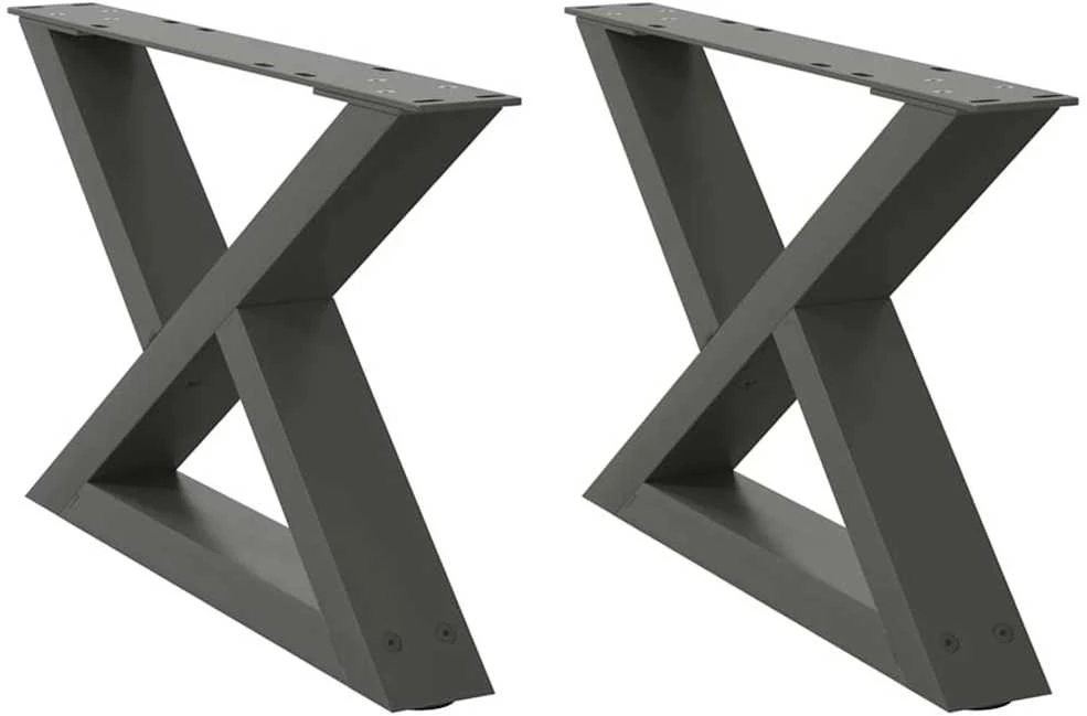 Kavos staliuko kojos, 2 vnt., antracito spalvos, 50x(30-31,3) cm, plienas