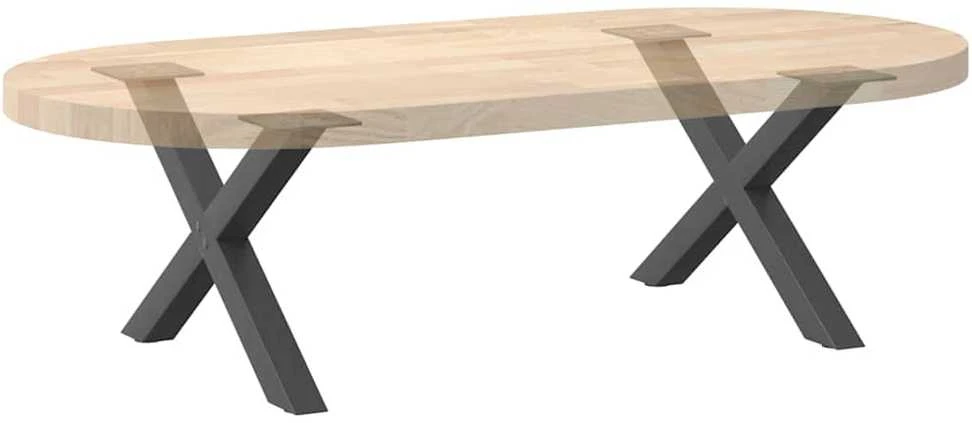 Kavos staliuko kojelės, 2 vnt., antracito spalvos, 50x(30-31) cm, plienas