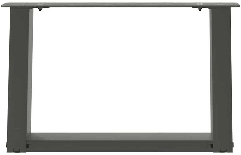 Kavos staliuko kojelės, 2 vnt., antracito spalvos, 40x(30-31) cm, plienas, U formos